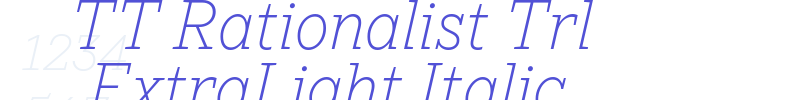 TT Rationalist Trl ExtraLight Italic-font
