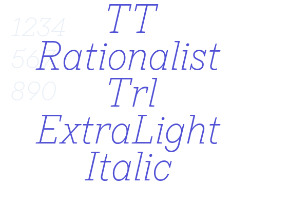 TT Rationalist Trl ExtraLight Italic