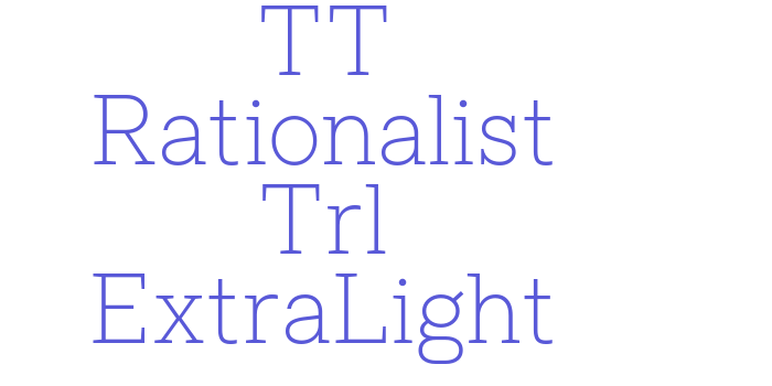 TT Rationalist Trl ExtraLight Font Download