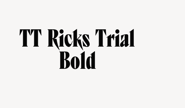 TT Ricks Trial Bold Font