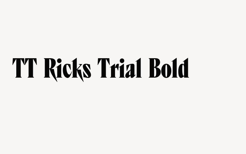 TT Ricks Trial Bold Font