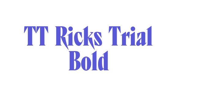 TT Ricks Trial Bold Font Download