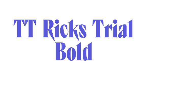 TT Ricks Trial Bold Font