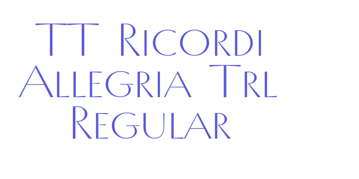 TT Ricordi Allegria Trl Regular Font Download