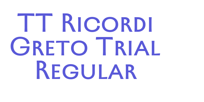 TT Ricordi Greto Trial Regular Font Download