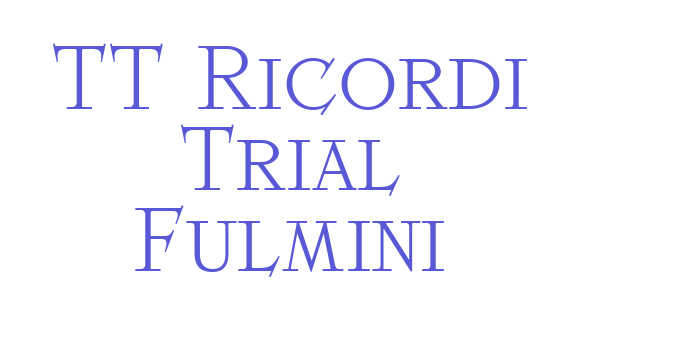 TT Ricordi Trial Fulmini Font Download