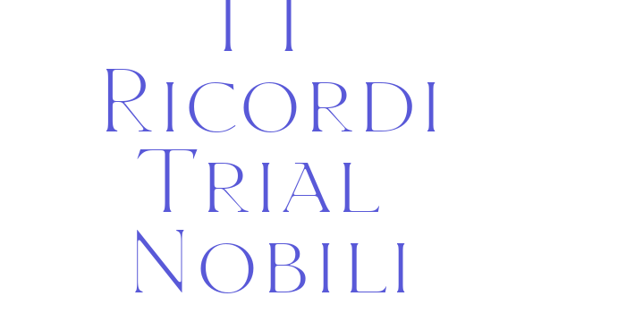 TT Ricordi Trial Nobili Font