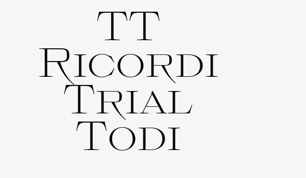 TT Ricordi Trial Todi Font