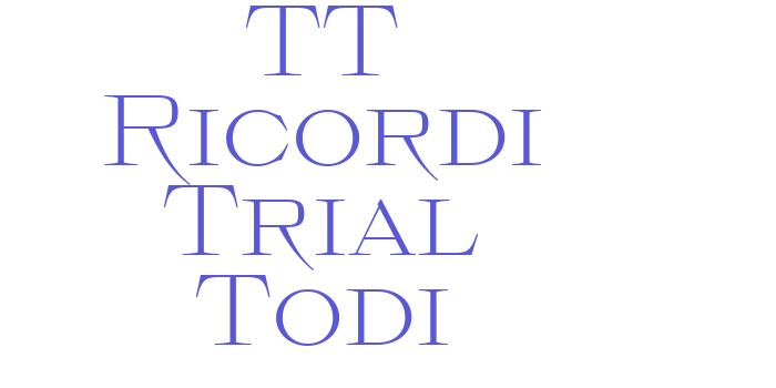 TT Ricordi Trial Todi Font Download