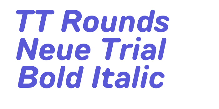 TT Rounds Neue Trial Bold Italic Font