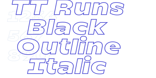 TT Runs Black Outline Italic-font-download