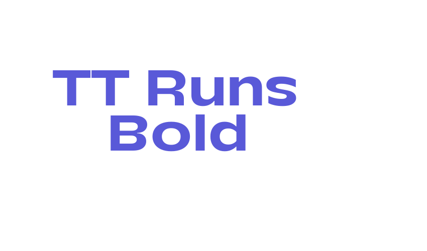 TT Runs Bold Font Download