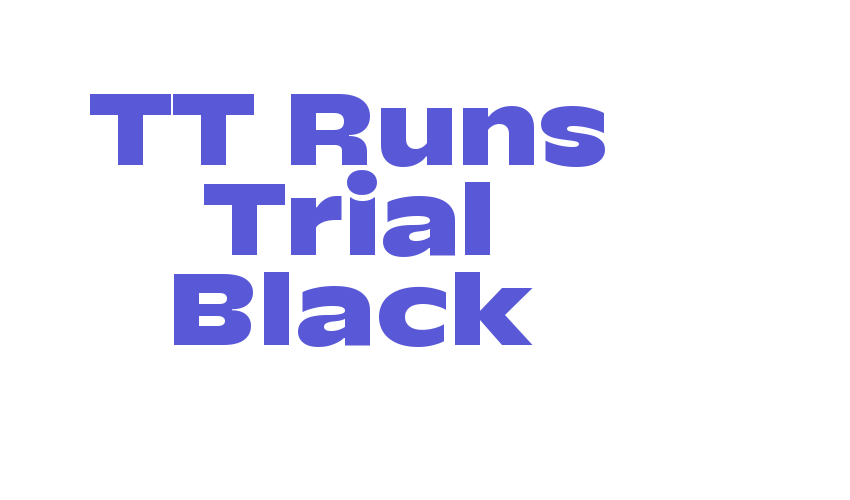 TT Runs Trial Black Font Download