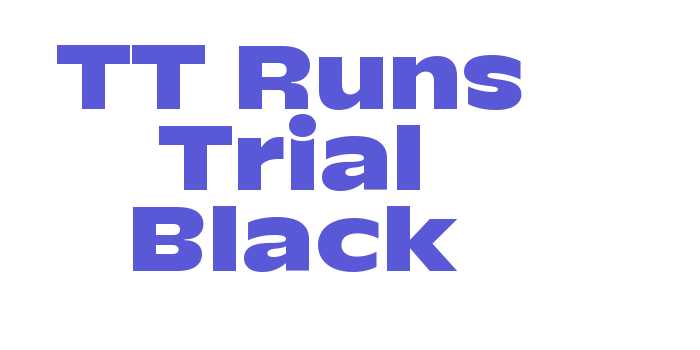 TT Runs Trial Black Font Download