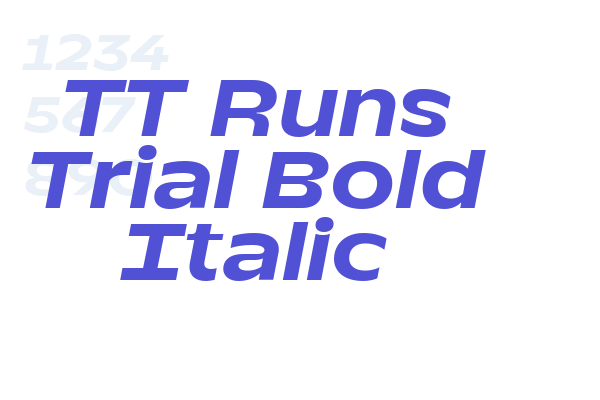TT Runs Trial Bold Italic