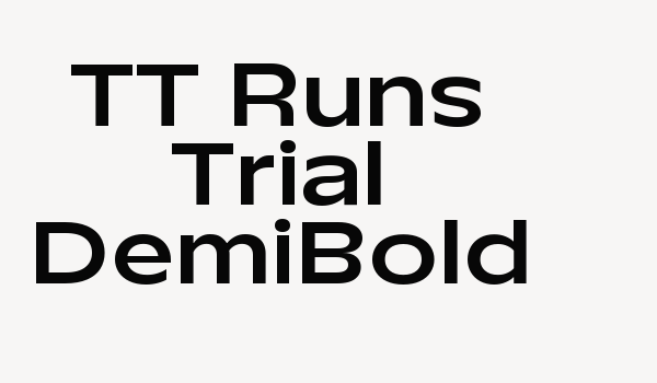 TT Runs Trial DemiBold Font