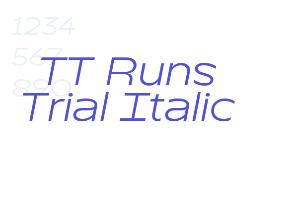 TT Runs Trial Italic