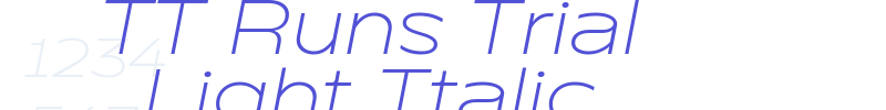 TT Runs Trial Light Italic-font