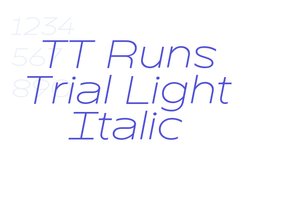 TT Runs Trial Light Italic