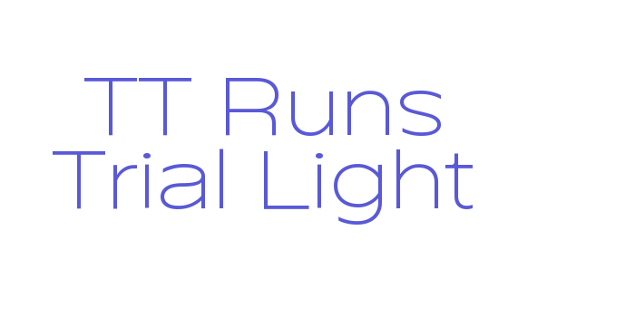 TT Runs Trial Light Font Download