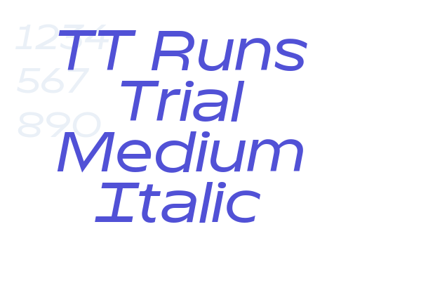 TT Runs Trial Medium Italic