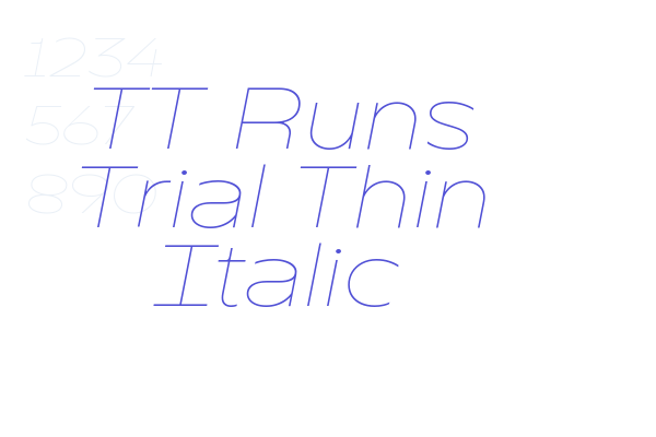 TT Runs Trial Thin Italic