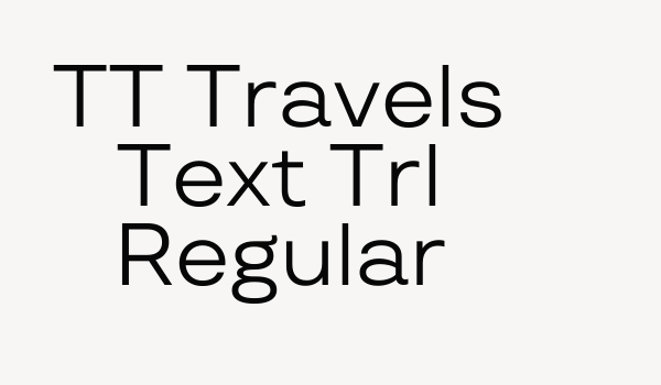 TT Travels Text Trl Regular Font