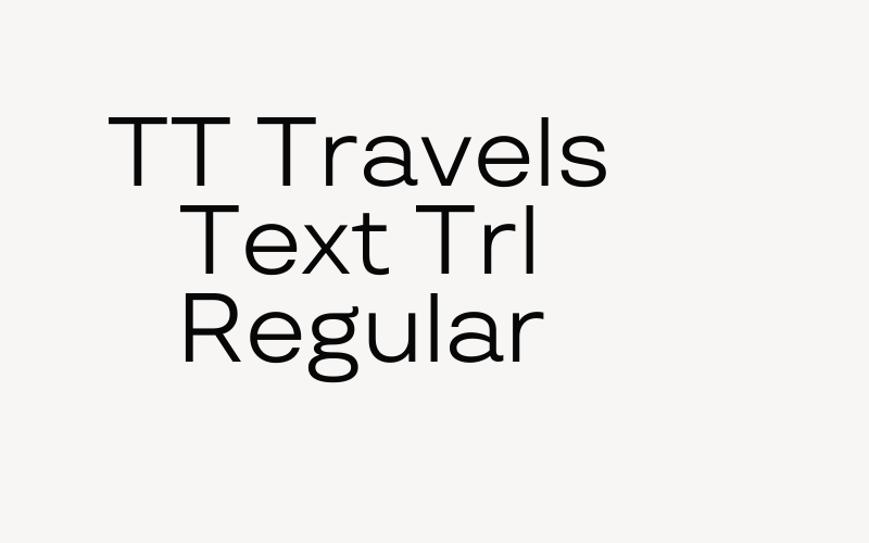 TT Travels Text Trl Regular Font