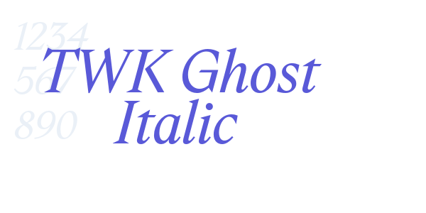 TWK Ghost Italic font free