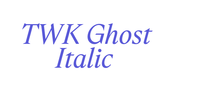 TWK Ghost Italic Font Download