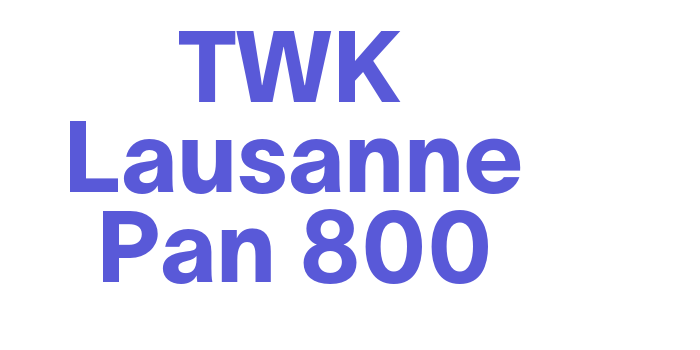 TWK Lausanne Pan 800 Font