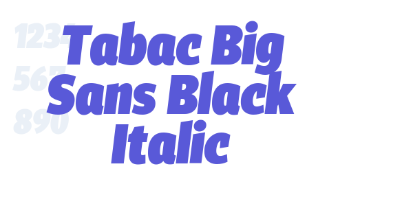 Tabac Big Sans Black Italic font free