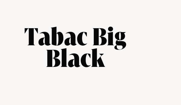 Tabac Big Black Font