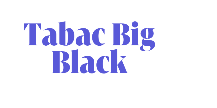 Tabac Big Black Font