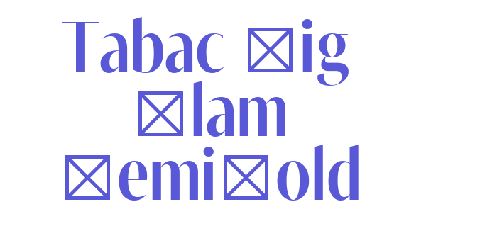 Tabac Big Glam SemiBold Font