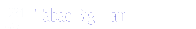 Tabac Big Hair font