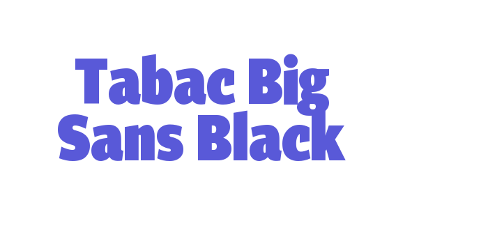 Tabac Big Sans Black Font Download