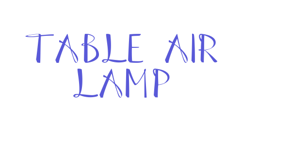 Table Air Lamp font free