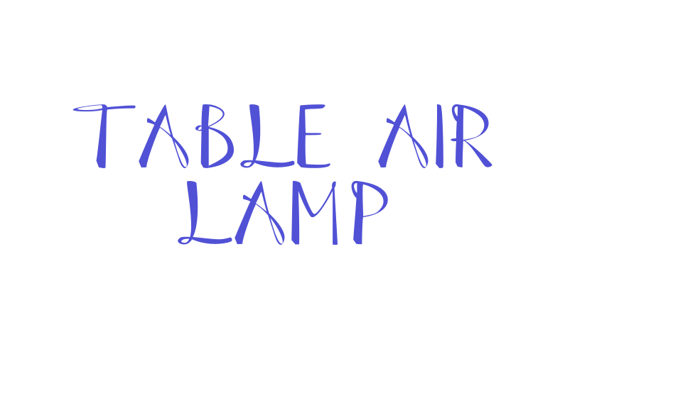 Table Air Lamp-font-download