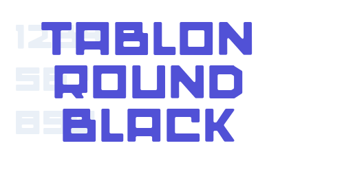 Tablon Round Black-font-download