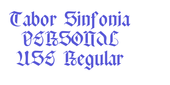 Tabor Sinfonia PERSONAL USE Regular Font Download