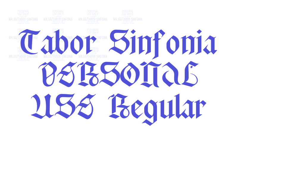 Tabor Sinfonia PERSONAL USE Regular-font-download