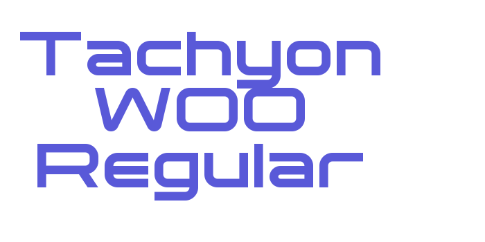 Tachyon W00 Regular Font Download