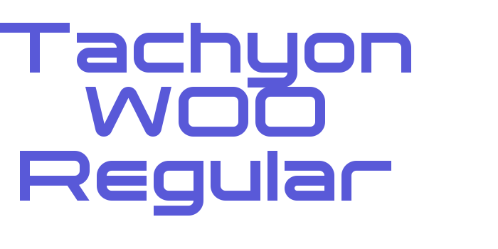 Tachyon W00 Regular Font