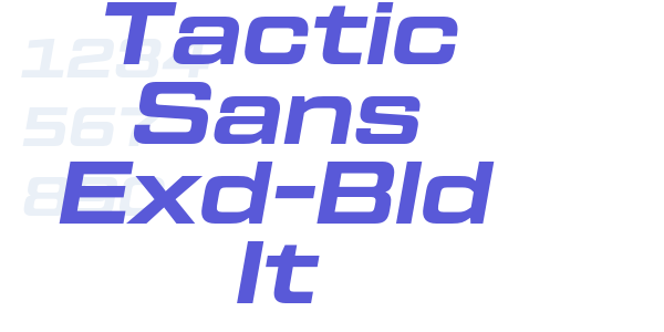 Tactic Sans Exd-Bld It font free