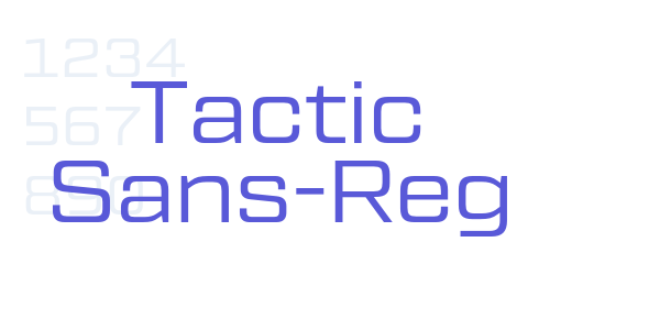 Tactic Sans-Reg font free