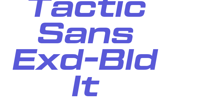 Tactic Sans Exd-Bld It Font