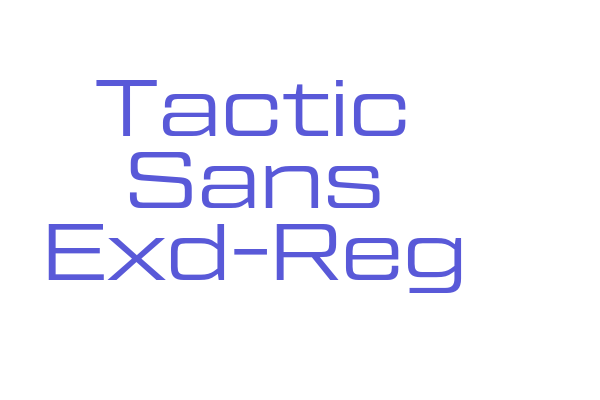 Tactic Sans Exd-Reg Font