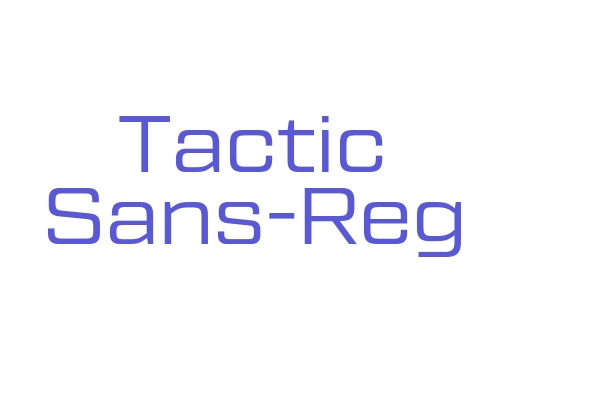 Tactic Sans-Reg Font