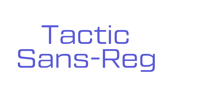 Tactic Sans-Reg Font Download